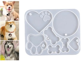 Molde silicona identificadores de mascotas 